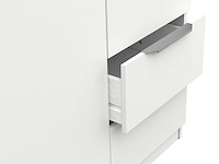 Kledingkast spectre 120cm 6 deuren & 2 lades - mat wit - afbeelding 3 van  6