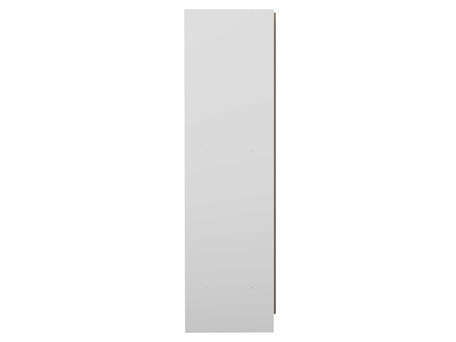 Kledingkast spike 112/185cm met gordijn - wit/taupe - afbeelding 4 van  6