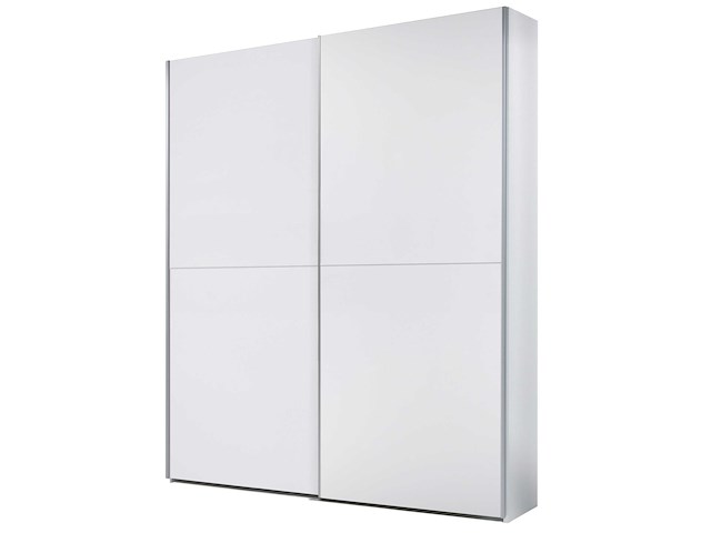 Kledingkast tiempo 170x59x195cm met twee deuren - wit - afbeelding 2 van  4