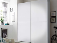 Kledingkast tiempo 170x59x195cm met twee deuren - wit - afbeelding 3 van  4