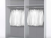 Kledingkast tiempo 170x59x195cm met twee deuren - wit - afbeelding 4 van  4