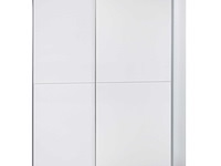 Kledingkast tiempo 170x59x195cm met twee deuren - wit - afbeelding 2 van  4