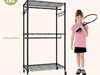 Kledingrek voor kinder-, baby-, studenten- en kinderkamers - afbeelding 2 van  4