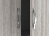 Kleerkast philine - 198x57x224cm - 8 deuren & 2 lades - met spiegel - eikdecor - afbeelding 3 van  6