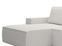 Kleine cabrio linker hoek bank in beige ribfluwelen - afbeelding 6 van  9