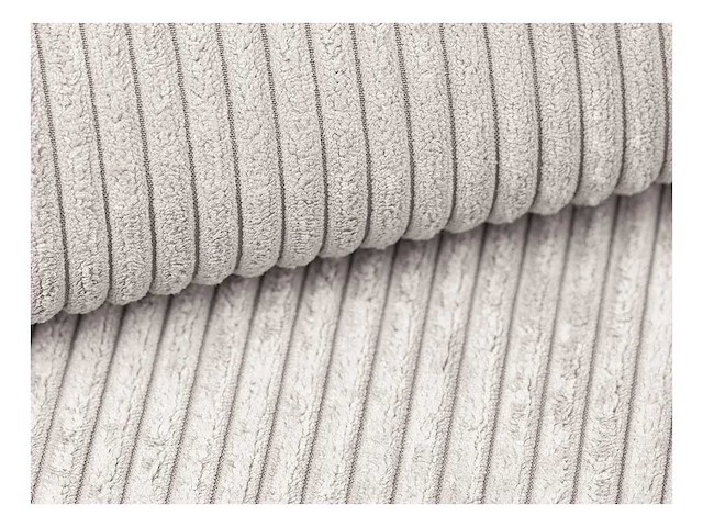 Kleine cabrio linker hoek bank in beige ribfluwelen - afbeelding 7 van  9