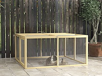 Kleine dierenkooi, konijnenkooi, een opvouwbaar dak van sparrenhout - afbeelding 1 van  8