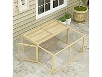 Kleine dierenkooi, konijnenkooi, een opvouwbaar dak van sparrenhout - afbeelding 6 van  8