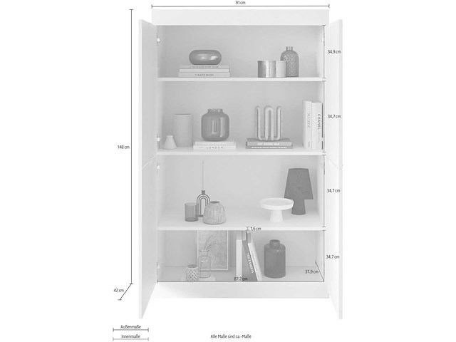 Kleine dressoir - 2 deuren - afbeelding 5 van  5