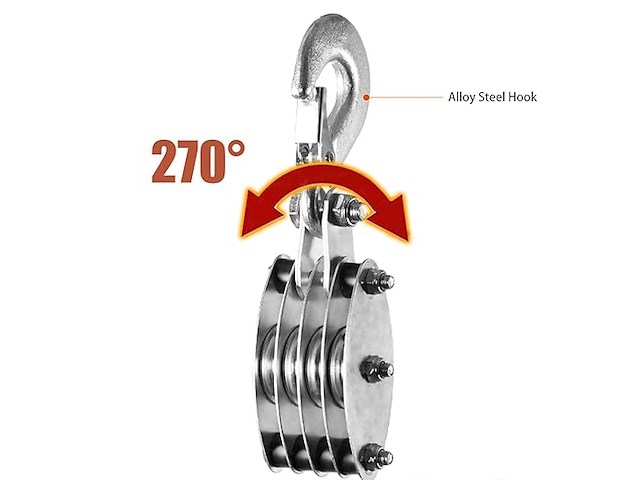 Kleine katrol met touw - afbeelding 2 van  4