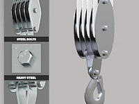 Kleine katrol met touw - afbeelding 3 van  4