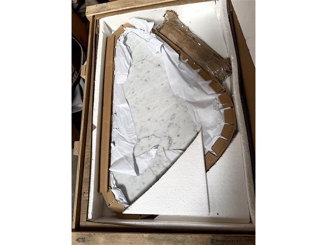 Kleine koffietafel, white marble m10 - afbeelding 2 van  2