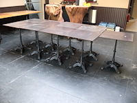 Kleine tafeltjes met gietijzeren poot (x9) - afbeelding 1 van  7