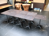 Kleine tafeltjes met gietijzeren poot (x9) - afbeelding 2 van  7