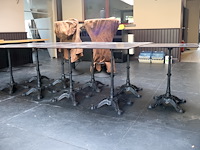 Kleine tafeltjes met gietijzeren poot (x9) - afbeelding 3 van  7