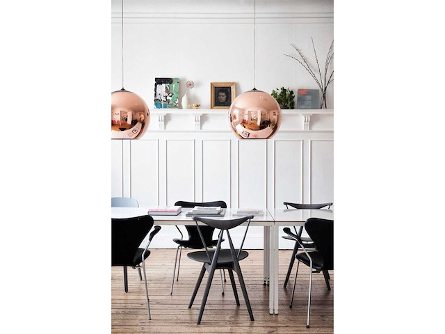 Klep hanglamp 25cm koper - afbeelding 2 van  4