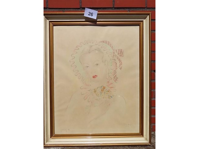 Kleurlitho, hebbelinck - afbeelding 1 van  4