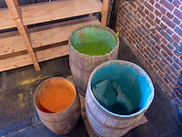 Kleurpigmenten blauw en groen, oranje lege ton - afbeelding 3 van  3