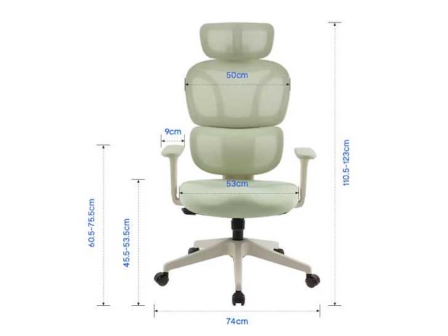 Kleurrijke ergonomische stoel met cloud comfort kussen - afbeelding 4 van  6