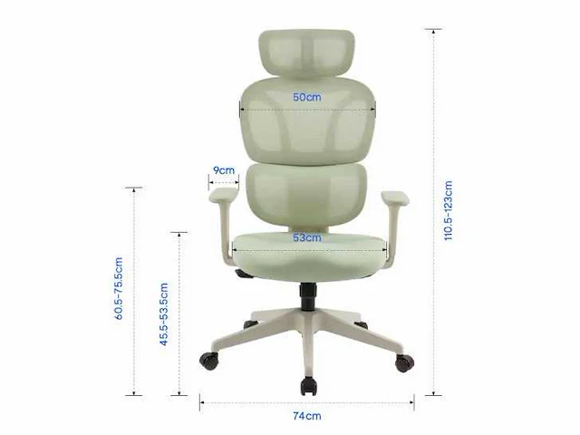 Kleurrijke ergonomische stoel met cloud comfort kussen - afbeelding 4 van  5