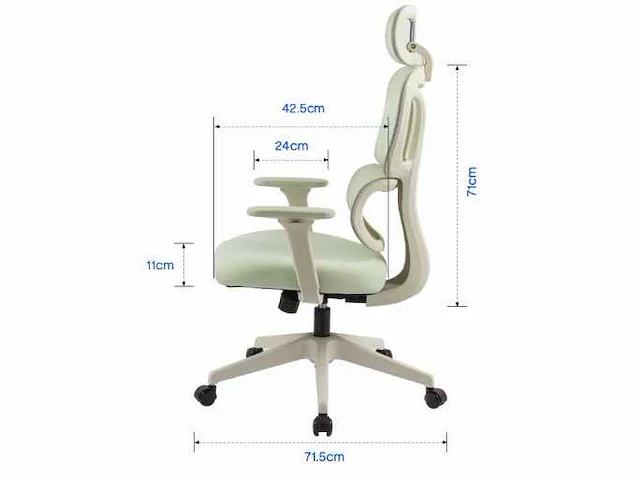 Kleurrijke ergonomische stoel met cloud comfort kussen - afbeelding 5 van  5