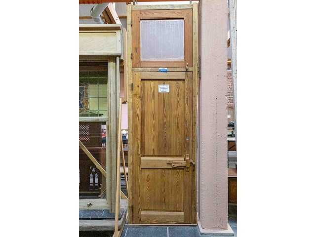 Kloosterdeur pitch-pine/ br88 h280 - afbeelding 1 van  4