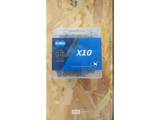 Kmc ketting 10-speed x10 silver/black 122 schakels (box) - afbeelding 1 van  1