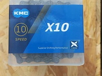 Kmc ketting 10-speed x10 silver/black 122 schakels (box) - afbeelding 1 van  1