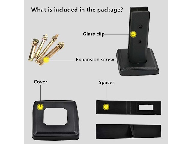 Kmerce grote zwarte glasklem - afbeelding 3 van  3