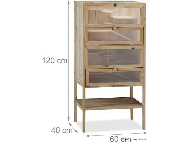 Knaagdieren kooi hout - afbeelding 1 van  8