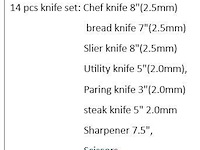 Knife set 14pcs - afbeelding 2 van  2