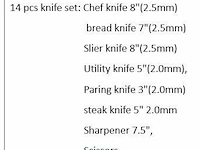 Knife set 14pcs - afbeelding 2 van  2