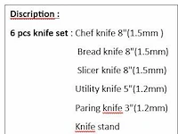 Knife set 6pcs - afbeelding 2 van  2