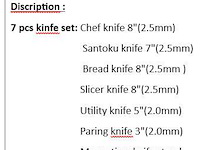 Knife set 7pcs - afbeelding 2 van  2