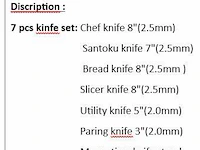 Knife set 7pcs - afbeelding 2 van  2