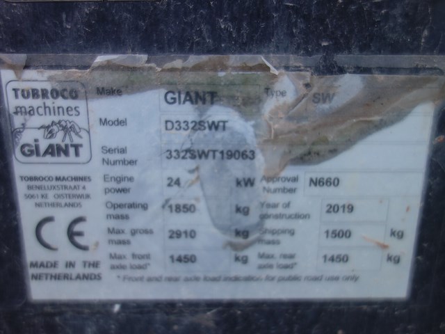 Kniklade giant d332 swt - afbeelding 3 van  12