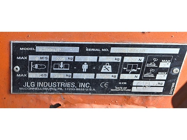 Kniktelescoophoogwerker jlg e300ajp elektrisch 11m 2007 - afbeelding 8 van  8