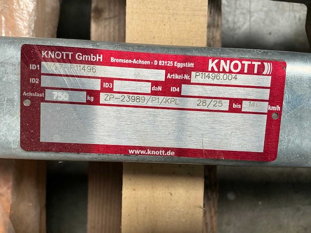 Knott vg7-p11496 as voor aanhangwagen (5x) - afbeelding 6 van  6