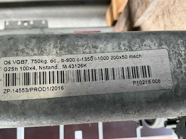 Knott vgb7 geremde as voor aanhangwagen (6x) - afbeelding 4 van  5