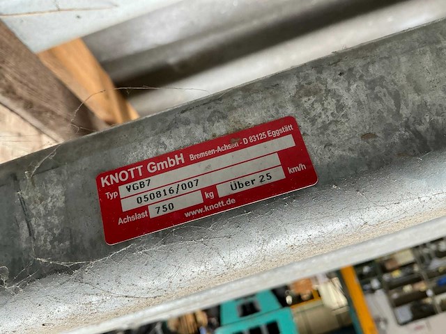 Knott vgb7 geremde as voor aanhangwagen (6x) - afbeelding 5 van  5