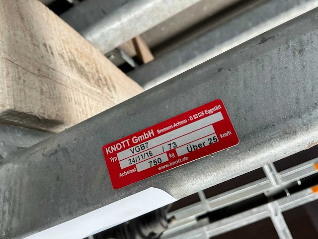 Knott vgb7 geremde as voor aanhangwagen (6x) - afbeelding 4 van  5