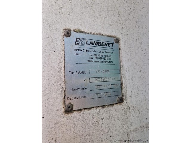 Koel-vries oplegger lamberet, type ys-2p5, sn 04c2513/001, bj 2004, zonder documenten - afbeelding 5 van  17