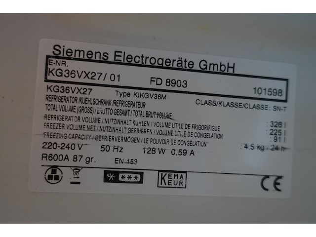 Koel-vriescombinatie siemens - afbeelding 5 van  5