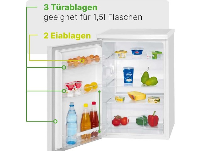 Koelkast 133l wit vs2185-1-wit, netto capaciteit: 133 liter - afbeelding 4 van  8