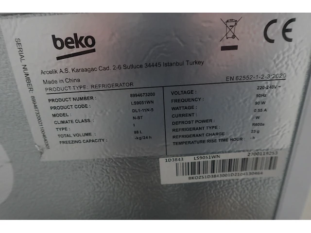 Koelkast beko - afbeelding 4 van  4