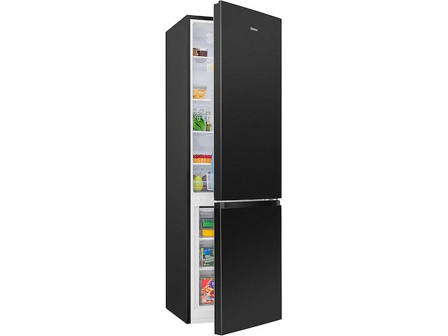 Koelkast en vriezer 269l zwart kg184-1-roestvrij staal/zwart, netto capaciteit: 269 liter - afbeelding 1 van  11