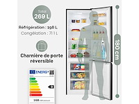 Koelkast en vriezer 269l zwart kg184-1-roestvrij staal/zwart, netto capaciteit: 269 liter - afbeelding 5 van  11