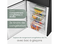 Koelkast en vriezer 269l zwart kg184-1-roestvrij staal/zwart, netto capaciteit: 269 liter - afbeelding 7 van  11