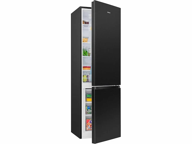 Koelkast en vriezer 269l zwart kg184-1-roestvrij staal/zwart, netto capaciteit: 269 liter - afbeelding 1 van  11