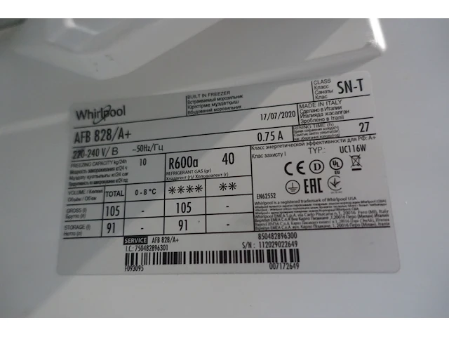 Koelkast exquisit + inbouw diepvries whirlpool - afbeelding 4 van  12